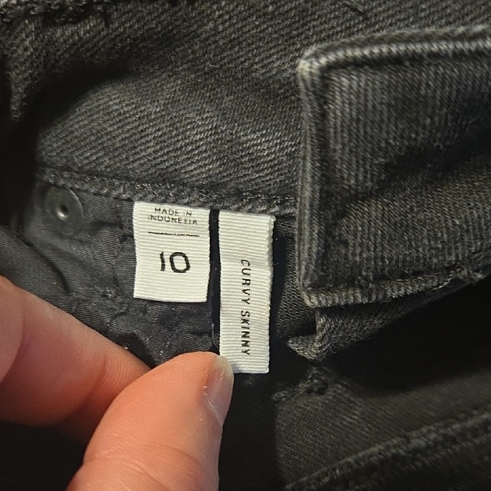 LOFT Women's Deep Gray Skinny Jeans - Picture 3 of 4
